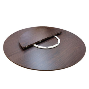 折叠圆餐桌木质板式桌面餐桌转盘1.2 1.5 1.8转盘塑料不锈钢轨道