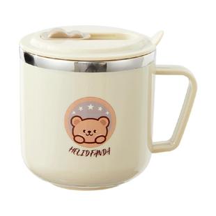 沃德百惠316不锈钢儿童带刻度喝水杯子宝宝防烫卡通吸管杯学饮杯