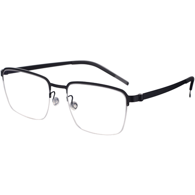 无螺丝眼镜框可配镜半框纯钛男女