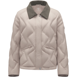 坦博尔春秋新款巴恩风轻薄羽绒服女士百搭羽绒衣户外短款翻领外套