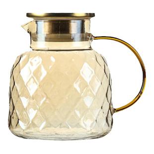 丕格家居耐高温玻璃水壶食品级高硼硅玻璃壶凉白开耐热耐冷水壶