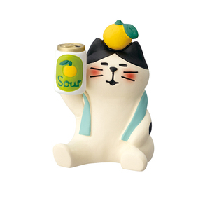 小日子不翻篇 日式柚子猫泡澡小摆件树脂可爱治愈桌面摆件家居装