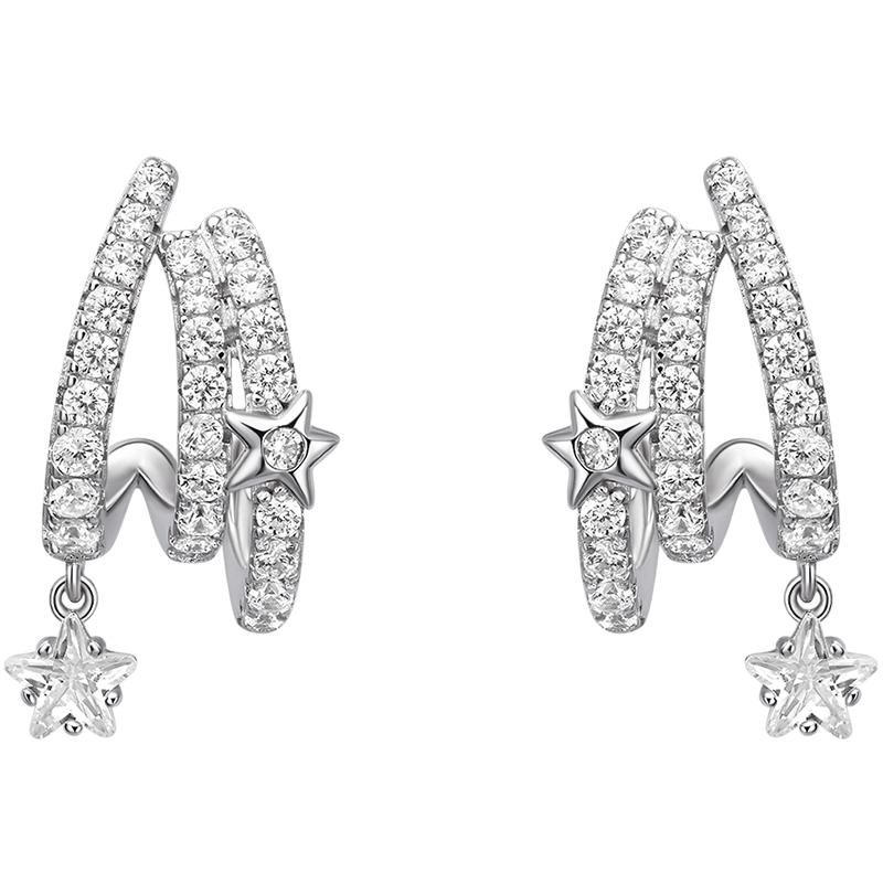 【自营】HEFANG Jewelry/何方珠宝流星多层耳环 独特漂亮轻奢耳饰