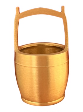 纯黄铜一桶金招财古雅客厅摆件