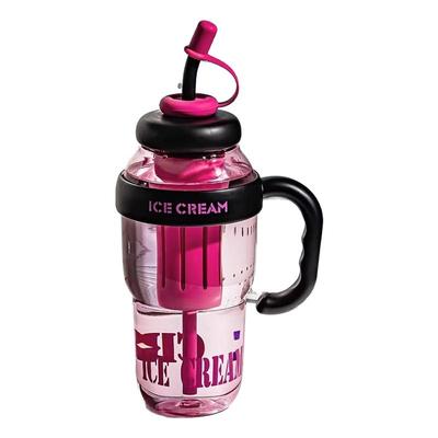 大容量水杯巨无霸吸管杯女学生新款高颜值夏天茶水分离杯子冰霸杯