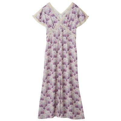 LILYBROWN蕾丝边波点印花连衣裙