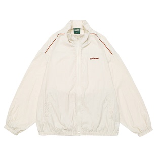 徐若晗同款GOGOSOON夏季新款时尚防晒服男upf50+立领潮印花外套Q