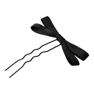 黑色蝴蝶结U型盘发发夹