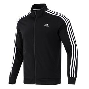 阿迪达斯男女款黑色上衣2026秋季新款衣服官方休闲夹克外套H46099