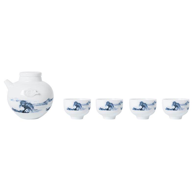 红官窑釉下五彩功夫茶具套装