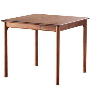 北美黑胡桃木餐桌实木方桌家用餐厅小户型八仙桌四人用正方形饭桌