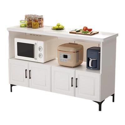 岩板切菜桌厨房置物架落地微波炉烤箱收纳架家用餐边储物收纳橱柜