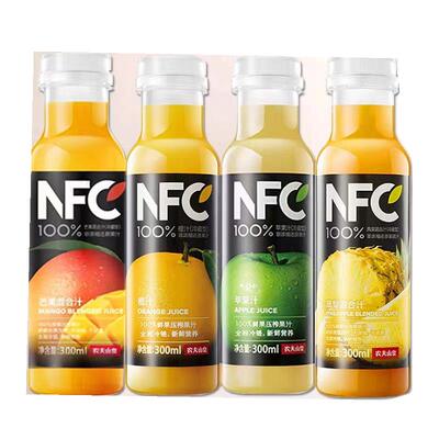冷藏型农夫山泉NFC果汁100%鲜榨橙汁300ml凤梨汁