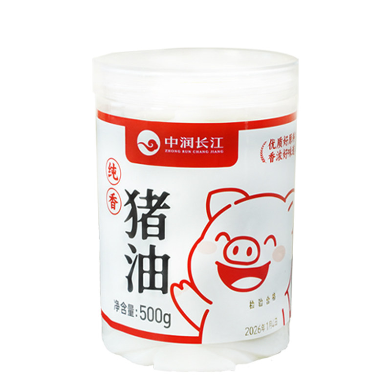 中润长江纯香猪油500g