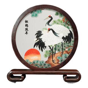 苏州苏绣摆件手工双面绣熊猫中式特色刺绣非遗祝寿送长辈生日礼物