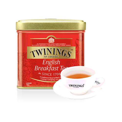 英国川宁Twinings英式早餐红茶100g铁罐装散茶进口早茶下午茶茶叶
