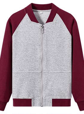 伊顿校服中小学生校服春秋款男女童藏青枣红墨绿棒球服外套校服