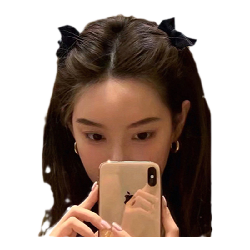 高级感蝴蝶结小公主头抓夹女前额侧边刘海夹子迷你鲨鱼夹发卡头饰