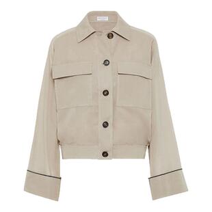 BC/BRUNELLO CUCINELLI 女士翻领系扣气质复古外套银泰301604