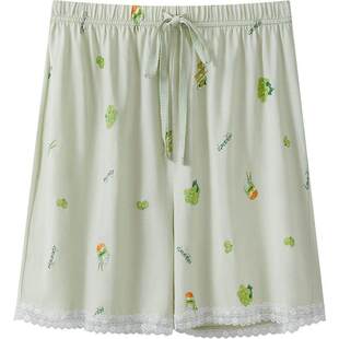 三枪家居服夏季新品全棉睡裤女甜美短裤可外穿宽松舒适女居家短裤