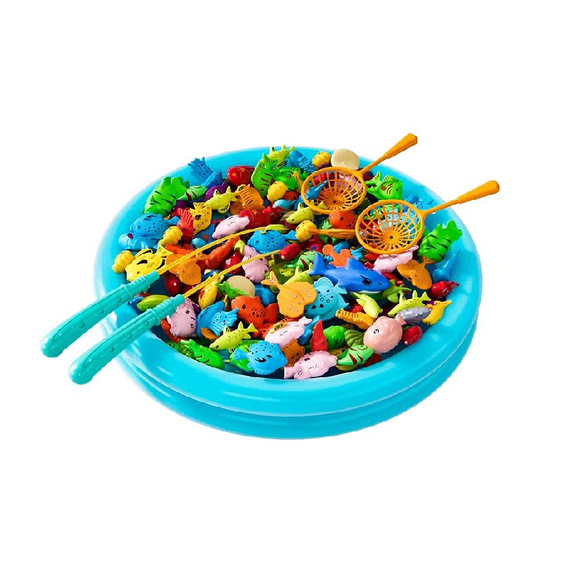 钓鱼磁性儿童玩具钓鱼竿女孩1-3岁早教益智捞鱼套餐宝宝周岁礼物