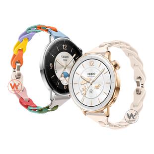 【特惠福利】适用oppowatchx2mini表带OPPO X3 MINI智能手表镂空手链MINI2代柔软硅胶oppo迷你夏季女款腕带