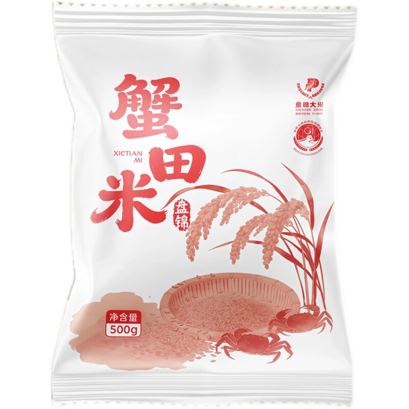 东北盘锦稻蟹共生大米500g颗粒饱满珍珠米一斤试吃新米