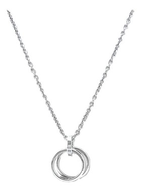 双环戒指情侣毛衣项链钛钢嘻哈