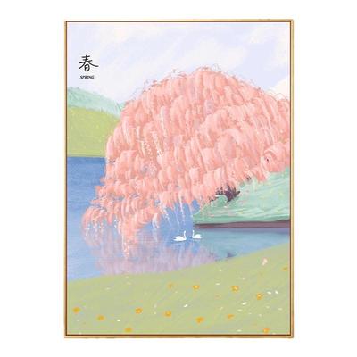 春夏秋冬客厅装饰画现代简约四季挂画餐厅卧室沙发背景墙画壁画