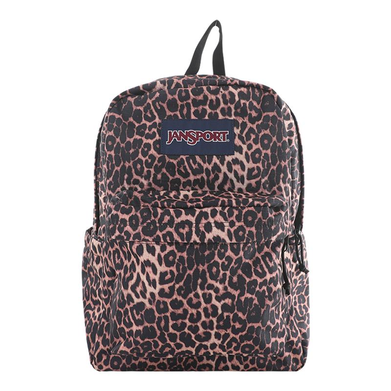 JanSport25年新款豹纹轻便通勤双肩包男女学生书包运动休闲电脑包