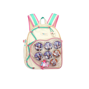 winkouv日常可爱痛包双肩书包初中女生小食量大容量娃包学生背包