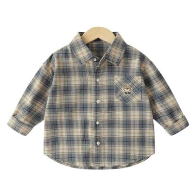 右欧休闲格子秋季衬衫