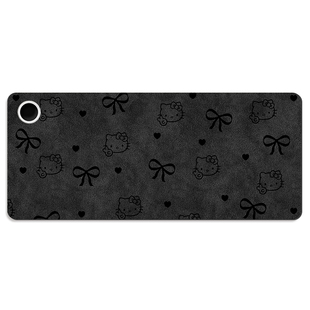 秋冬加热鼠标垫超大女生高颜值办公室暖手发热桌垫键盘垫灰底线条小动物电脑垫左开关家用儿童学习写字垫定制