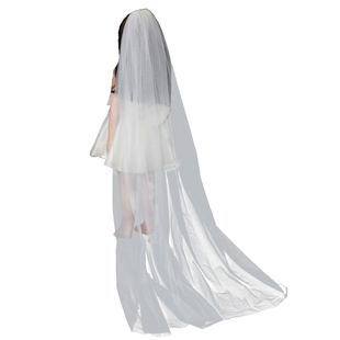 可爱气球飞纱新年演出发饰花童女童生日礼物拍照长款拖地头纱