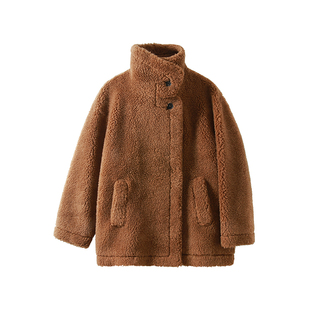 YANGLE_2025年冬季新款羊羔毛外套女加厚高级感泰迪熊毛茸茸上衣