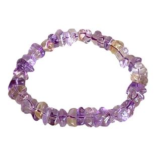 千蕊天然紫黄晶原石随形手链紫水晶不定形手串黄水晶碎石实物多款