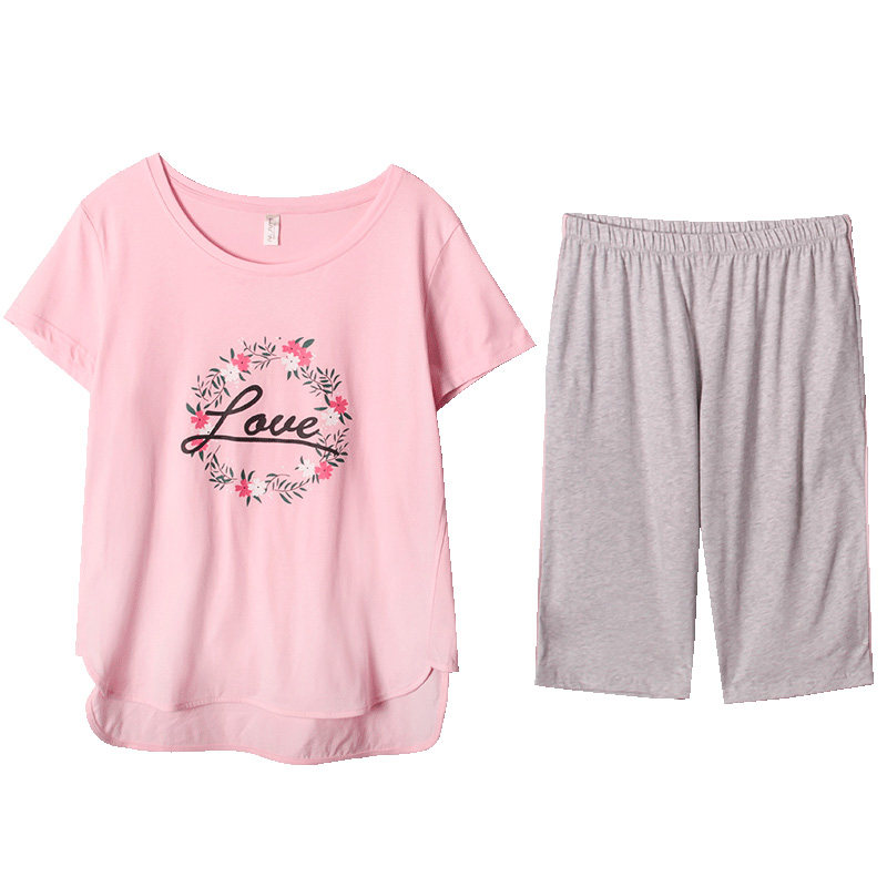 女士字母印花短裤休闲纯棉家居服