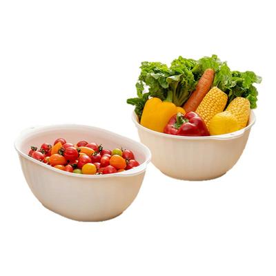 禧天龙双层加厚塑料沥水篮漏筛盆厨房家用洗菜盆洗菜篮子