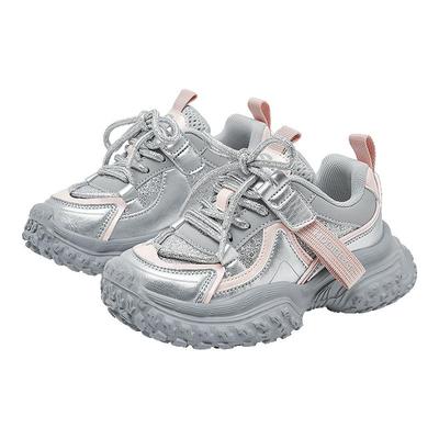 哈比熊儿童二棉鞋男女童老爹鞋2025冬季加绒保暖厚底防滑运动外穿