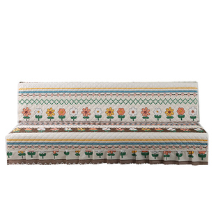 折叠沙发罩无扶手四季通用防滑沙发垫简易小型单人双人沙发床套罩