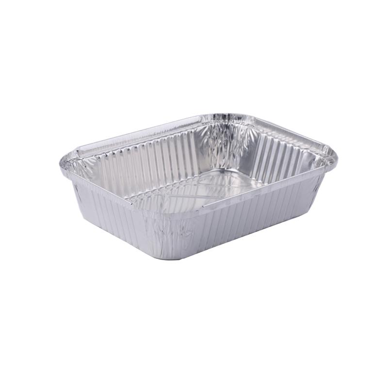 加厚空气炸锅家用食品锡纸盒烧烤长方形锡箔纸盘一次性打包铝箔盒