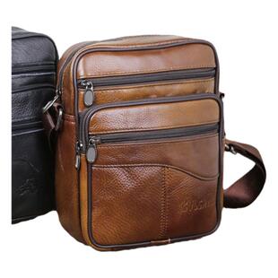 保证真皮男包单肩包牛皮斜挎包男士包包商务背包多隔层出差公文包