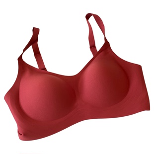 龙年本命年新年红色内衣内裤套装女士结婚新娘无痕胸罩文胸两件套