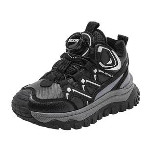 Abckids童鞋女童加绒保暖运动鞋秋冬款登山童鞋冬季防滑儿童棉鞋