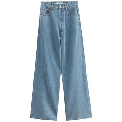 MOUSSY休闲丹宁风阔腿牛仔裤