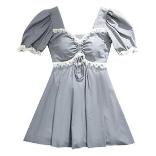 舒晴微胖泳衣2025公主风珍珠泡泡袖连体遮肚显瘦大码泳装女泡温泉