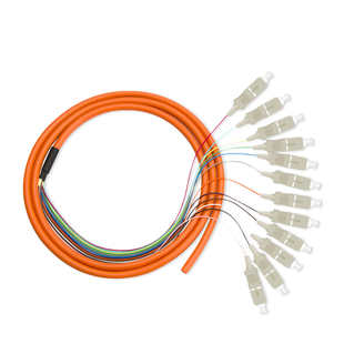 SC尾纤LC尾纤延长线单模12芯束状尾纤SC/FC/LC/ST 集束尾缆小方头圆头单模光纤跳线单模对接头单模转接头