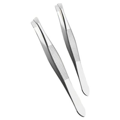 不锈钢镊子多功能眉毛夹假睫毛男士女士胡须拔毛修眉去黑头夹