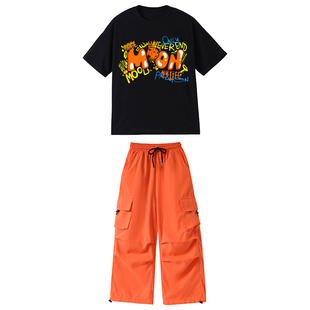 六一表演服街舞儿童潮服男童嘻哈套装女童爵士舞服装hiphop演出服