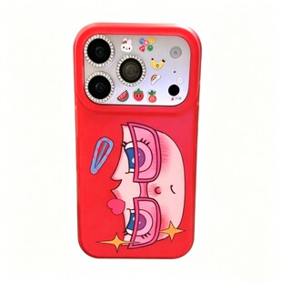 日系卡通可爱红发女孩适用苹果iphone17promax手机壳个性16PM少女心15Pro防摔14保护套13双层磨砂IMD保护套女